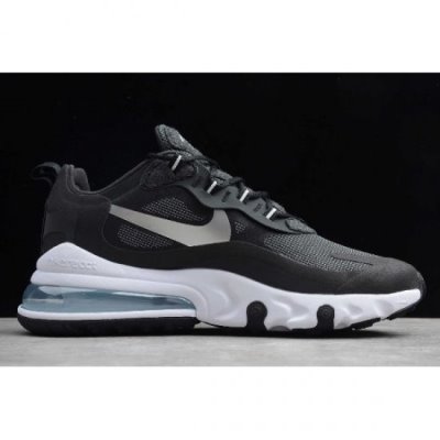 Nike Erkek Air Max 270 React Siyah / Metal Gümüş Koşu Ayakkabısı Türkiye - 7E1MAKL2